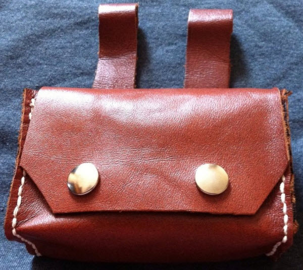 Leather Belt Mount Possibles Pouch 